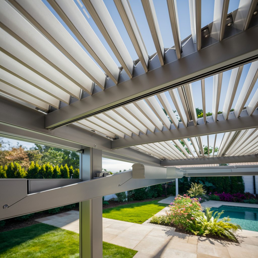 motorized louvered pergola