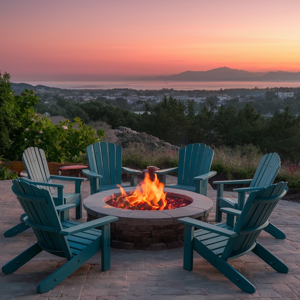 pergola with fire pit